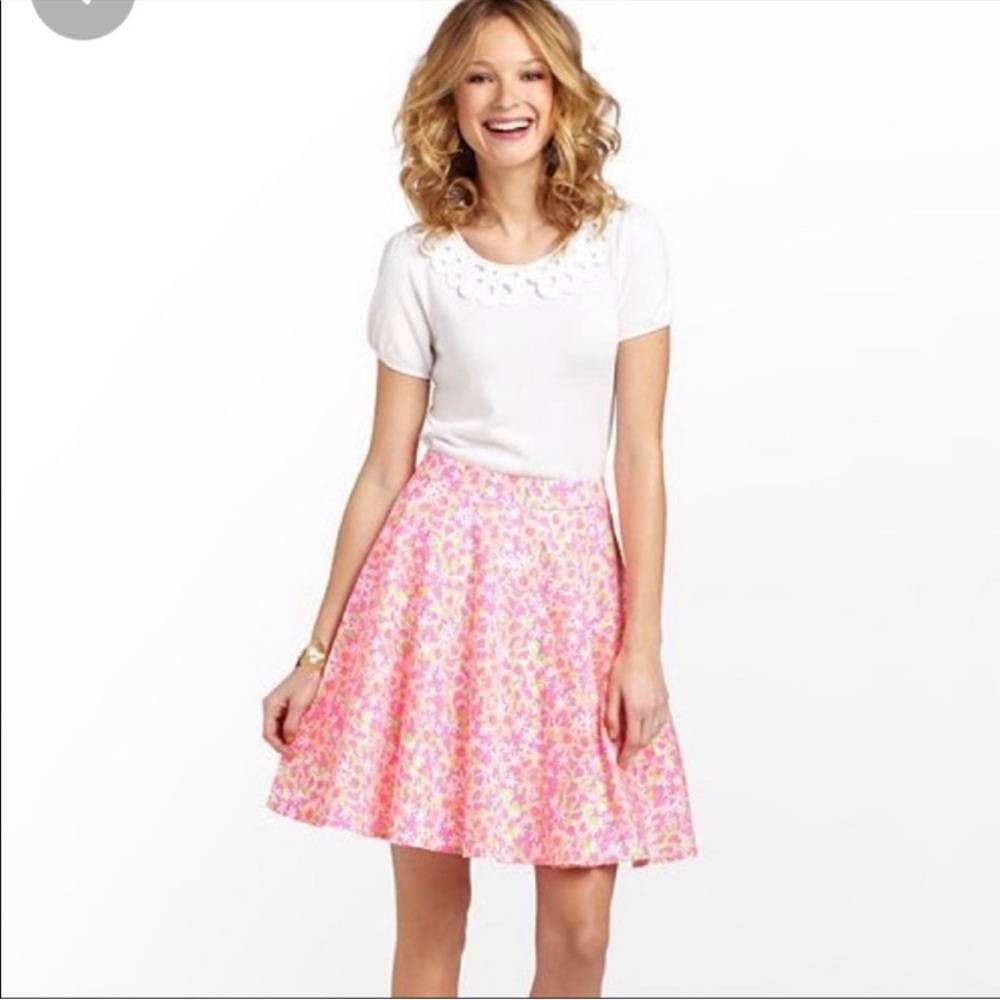 Lilly Pulitzer Woman's Meadow Circle Skirt in Fiesta Size 6